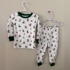 Lake Green and White Christmas Bear Pajamas